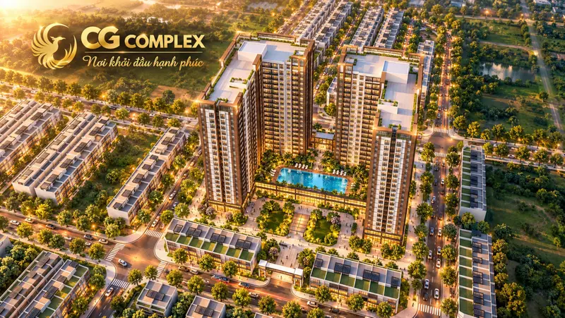 CG Complex Hòa Bình lúc hoàng hôn